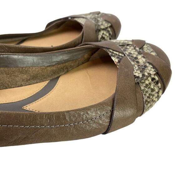 Naturalizer N5 Comfort Maude Real Leather Taupe Brown Slip On Flats Shoes 7.5 - Picture 9 of 16